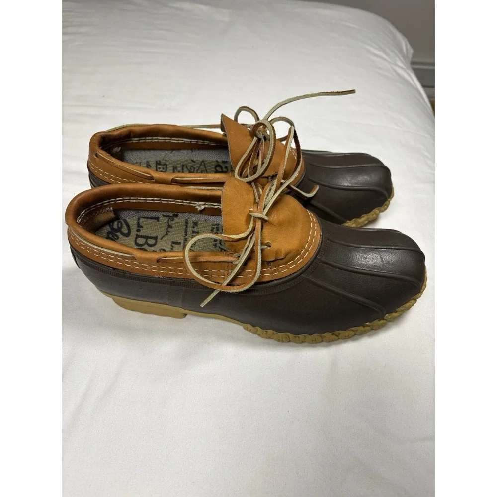 LL Bean Men's Size 9 M Rubber Mocs Bean Boots Low Duck Rain Shoes Made in USA